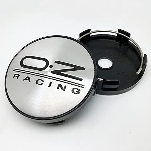 4 Stück Nabendeckel Radnabendeckel für OZ Racing 60mm, Radnabenkappen Radnabenabdeckung Wasserdicht Staubdicht Felgendeckel mit Logo,C-60mm