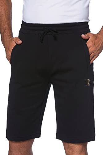 JP 1880 Herren große Größen bis 8XL, Bermuda-Shorts, Kurze Jogginghose mit elastischem Bund, Sweat-Pants mit 2 Taschen schwarz 4XL 702636 10-4XL