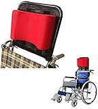 DXYAN Rollstuhl Kopfstütze Nackenstütze Bequeme Sitzrückenkissen Kissen Adjustable Polster für Erwachsene tragbare Universal-Rollstuhl-Zubehör, 16 „-20“, Schwarz,rot