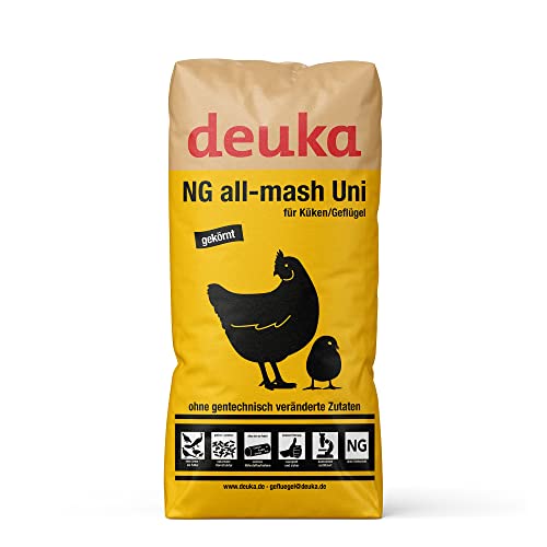 deuka NG All-mash Uni gekörnt | 25 kg | Universalfutter für Geflügelmischbestände | Aufzuchtfutter Geflügel | Erhaltungsfutter Küken | Reifefutter Geflügel