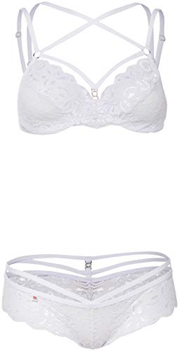 Obsessive Damen De Encaje Unterwäsche-Set, Weiß (Blanco 003), Nicht Zutreffend (Herstellergröße: 36)