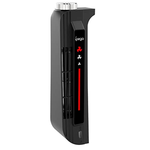 FPS5-Konsolenlüfter mit erweiterter USB-Schnittstelle, Leiser, 3-stufig Einstellbarer Schneller Kühler, kompatibel für Playstation 5 (Schwarz)