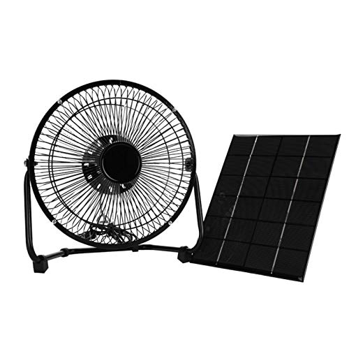 Solar Panel Fan, USB 8 Zoll 5,2 W 6 V Eisen Lüfter + Solar Panel für Reisen im Freien, Outdoor Solar Zubehör