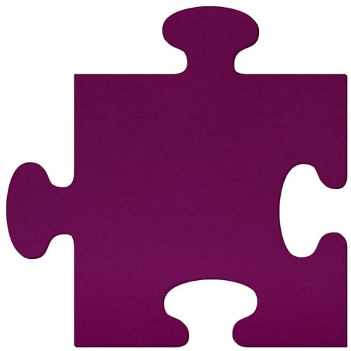 Aubergine-farbenes Filz Puzzleteil - Deko Basteln 3-60 cm, Pack mit:50 Stück, Höhe x Breite:55x55cm