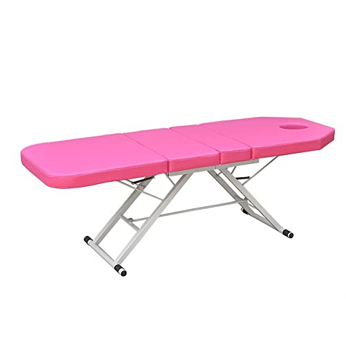 TRIEBAN Massageliege Massagetisch Klappbar Massageliege SPA Salon Bett 3 Zonen Klappbar PVC Kosmetikliege 71cm (Rosa)