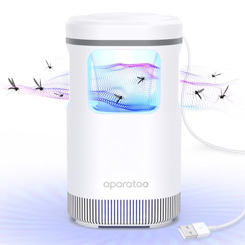 Insektenvernichter Elektrisch, Fliegenvernichter mit USB, Mückenlampe Elektrisches UV-Licht, 180°Insektenfalle Mückenkiller-Licht Geeignet für Schlafzimmer, Küche, Büro, Zuhause