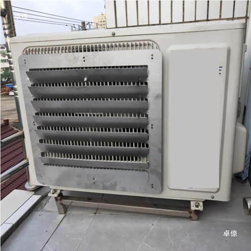 OAUKA Klimaanlagen-Luftführungsabdeckung, Anti-Direkt-Blas-Luftführungsabdeckung aus Edelstahl, Kompressorkondensator,Square 50x50cm