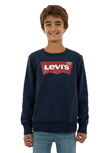 Levi's Kids Jungen Batwing Crewneck 9e9079 Sweatshirt, Blau (Dress Blues U09), 10 Jahre (Herstellergröße: 10A)