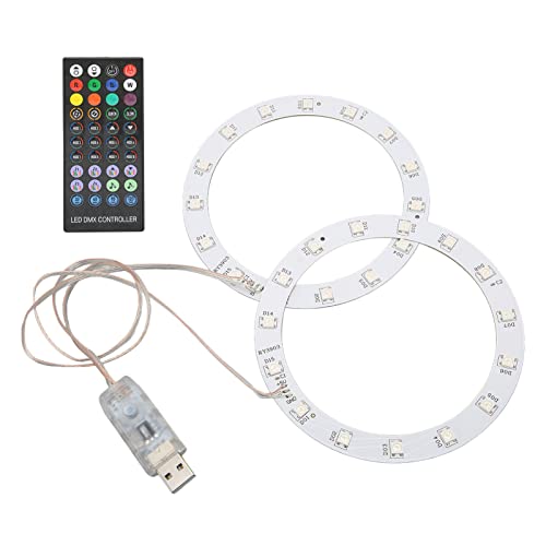 LED Licht für PS5 Konsole, RGB Lichtstreifen Kit, Musiksynchronisierungs Farbwechsel, 8 Farben, 400 Lichteffekte, 40 Tasten Fernbedienung, 3 Steuermodi, Kompatible Digitale Disc Version