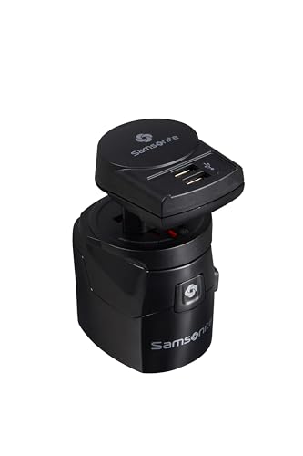 Samsonite Travel Accessories - World Adaptor Pro 3-P+USB, Schwarz (Black)