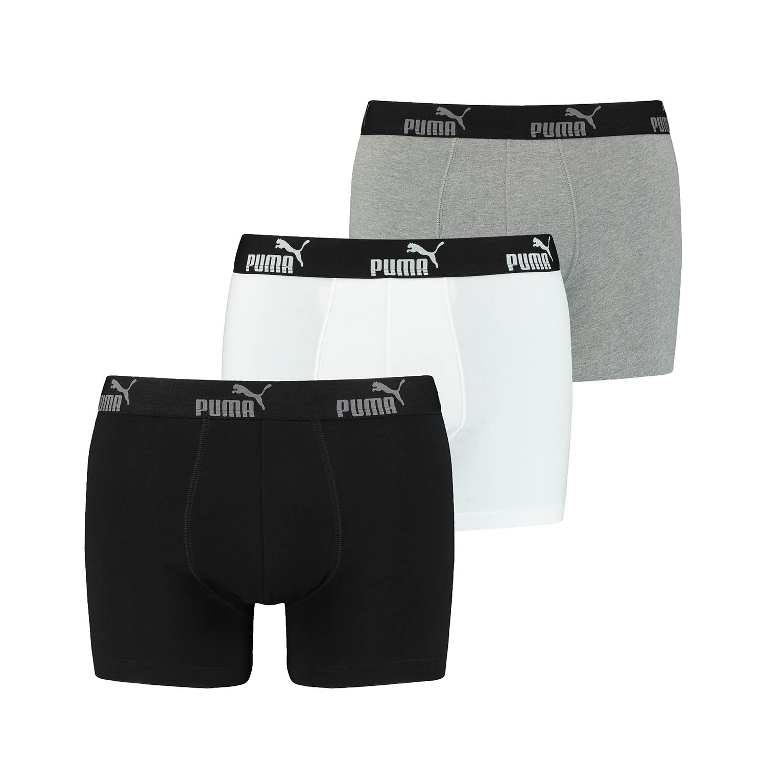 PUMA 12 er Pack Boxer Boxershorts Herren Unterwäsche sportliche Retro Pants, Farbe:Black Combo, Bekleidungsgröße:S