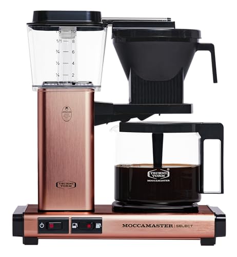 Moccamaster 53971 KBG Select Filterkaffeemaschine, Aluminum, 1.25 liters, Copper