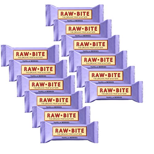 Raw Bite - Vanilla Berries Riegel - Frucht-Nussriegel mit feinen Beeren, Größe:6 x 50 g