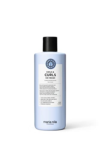 Maria Nila Coils & Curls Co-Wash 350 ml - für lockiges und welliges Haar, Jojobaöl für hydratisiertes Waschen - Sheabutter zur Verbesserung der Locken - 100% vegan