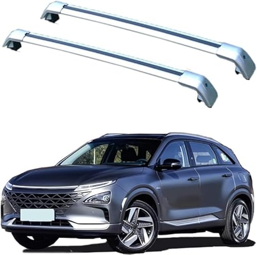 2 Stück Auto Dachträger für Hyundai Nexo 5 SUV 2019-2021, Querträger Lastenträger, abschließbarer Fahrrad Gepäckträger Reisezubehör