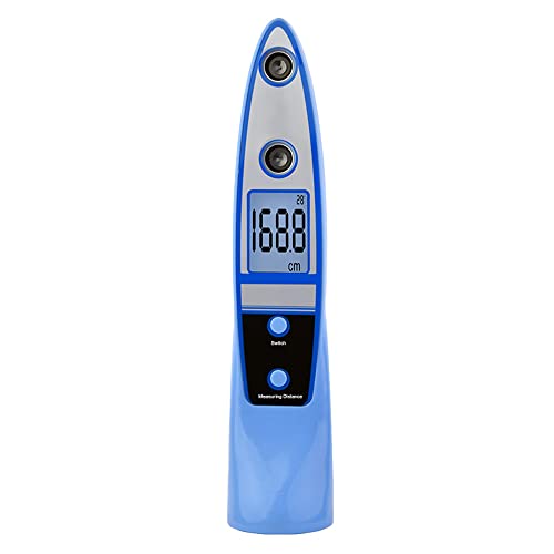 Tragbares Messgerät für Körperhöhe mit Echtzeit-Temperaturanzeige, kabellos elektronisches Ultraschall Messleiste schnelles Messgerät für Kinder und Erwachsene