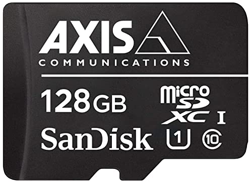 Axis 01491-001 128GB MicroSDXC Klasse 10 Flash-Speicher - Flash-Speicher (128 GB, MicroSDXC, Klasse 10, 80 MB/s, Schwarz, Weiß)