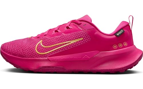Nike Damen WMNS Juniper Trail 2 GTX Laufschuh, Rosa Fierce Pink Metallic Gold Fireberry, 42 EU