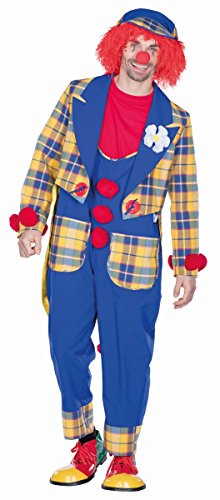 Rubie's 14256-XXL Clown Frack Karoanzug Clownkostüm Clownjacke Kostüm für Herren, Multi-Colored