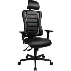 Gaming Stuhl SITNESS RS, 3D-Sitzfläche, Synchronmechanik, Sitzzeit 8 Std., schwarz/schwarz