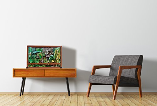 Reptiles Planet Aluminium Elegance Terrarium mit Maserung aus Holz für Reptile/# 304 80 x 45 x 45 cm