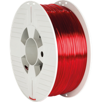 Verbatim 55054 PET-G Filament 1.75 transparent Rot 1kg Spule