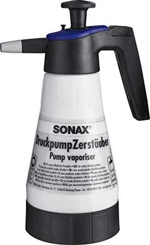 SONAX 1837882 496.941 Druckpump-Zerstäuber für saure/alkalische Produkte 1,5-Liter, White