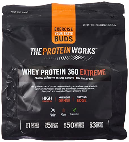 Whey Protein 360 Extreme | Digestive Schokoladen Kekse | Proteinreich | Glutamin, Vitamine & Mineralien | THE PROTEIN WORKS | 600g