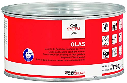 Unbekannt Carsystem Glas Polyester-Glasfaserspachtel grün 1,8 kg Dose inkl Härter