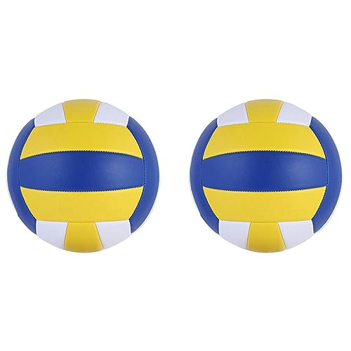ZIUTPDAX 2X Sanft Press Volleyball PU Leder Match Training Volleyball Erwachsene Kinder Strand Spiel Bälle für Innen Außen Sport Spielen
