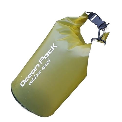 EVURU Ersatzteil PVC 2L 5L 10L 15L 20L Tasche Outdoor Dry Bag Taschen Beutel Camping Bootfahren Kajakfahren Perfekt (Color : Yellow, Size : 2L)
