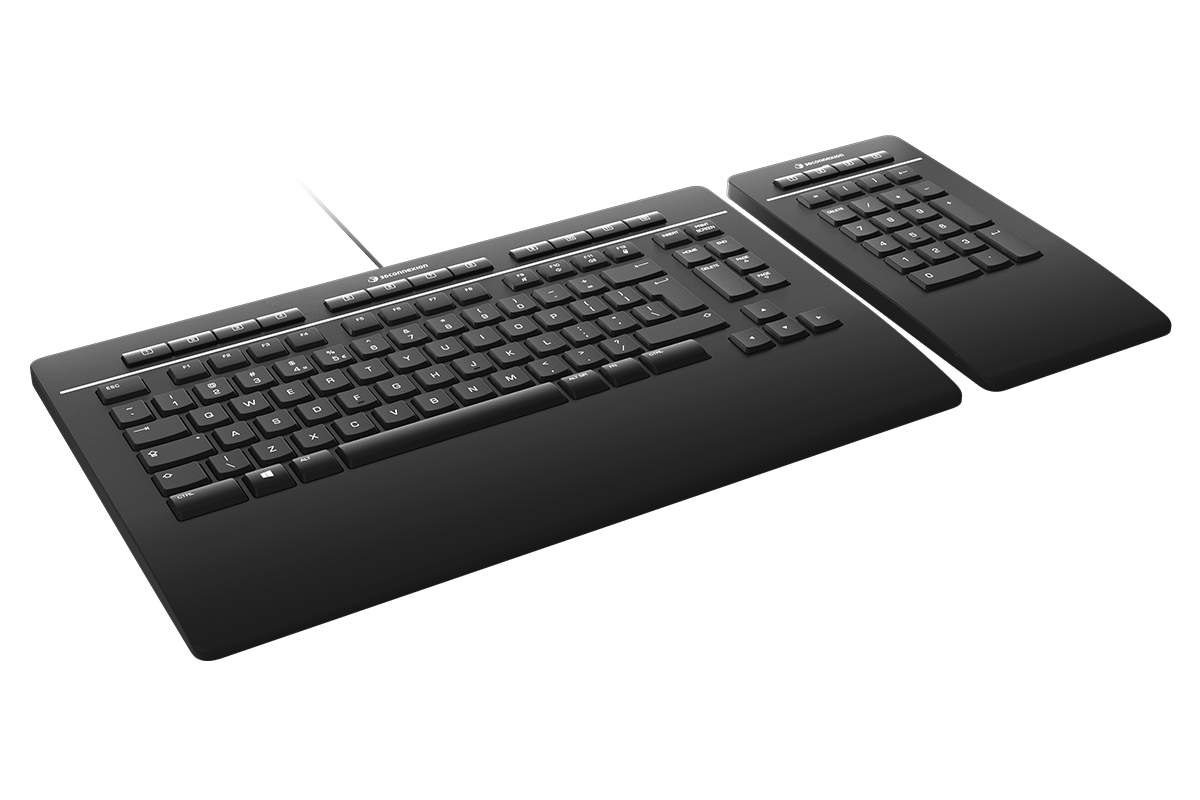 3Dconnexion Keyboard Pro with Numpad - Tastatur und Nummernfeld - USB - QWERTY - GB