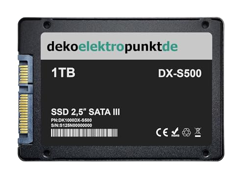 1TB SSD Festplatte mit Einbaurahmen Set (2,5" auf 3,5") kompatibel für MSI Z170 Krait Gaming Mainboard - inkl. Schrauben und SATA Kabel