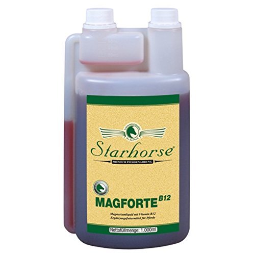 Starhorse MAGFORTE 1 L Dosierflasche Magnesiumliquid mit Vitamin B12 für Pferde