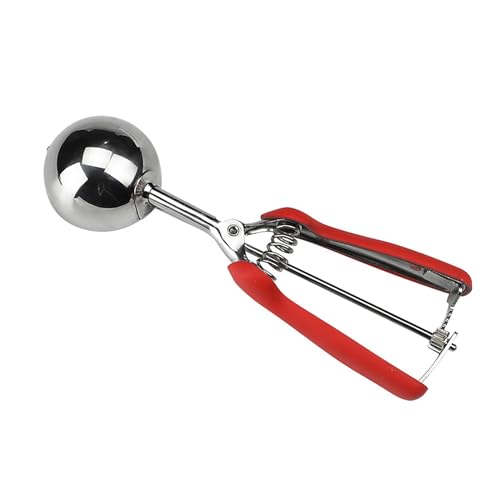 Scooper Eisportionierer, Eisportionierer, Eiskugelschaufel, Obstschaufel, Silikon for die Küche (Farbe: Rot, Größe: S) (Color : Red, Size : M)