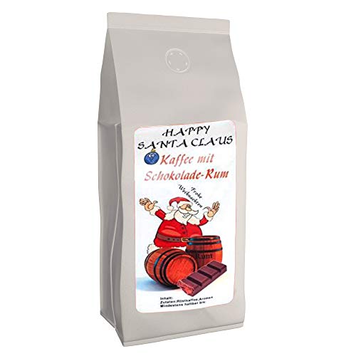 Aromatisierter Kaffee (Happy Santa Claus Schokolade-Rum,500g) Ganze Bohne -