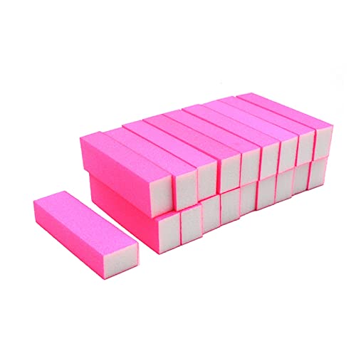 RHAIYAN 50 STÜCKE Fluoreszenz-Nagelfeilen Neon-Schleifpapier-Pufferblock 4-Wege-Polnisch-Schleiffeile-Pufferblock-Maniküre-Werkzeug-Zubehör Specific (Color : 50pcs pink)