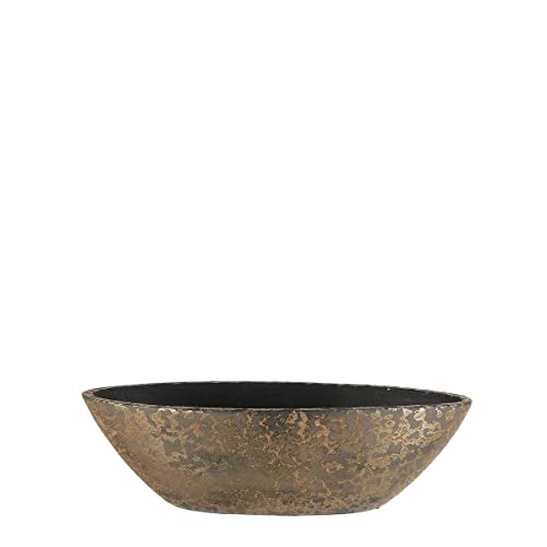 Mica decorations Blumentopf Clemente oval gold - 48 x 19 x 15 cm