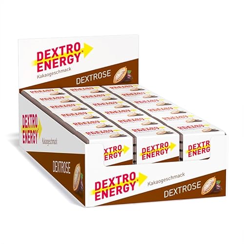 Dextro Energy Würfel - schnell verfügbarer Traubenzucker im Vorratspack - geeignet für Alltag und Sport - Kakao - 36 x 8 Täfelchen (36er Pack)