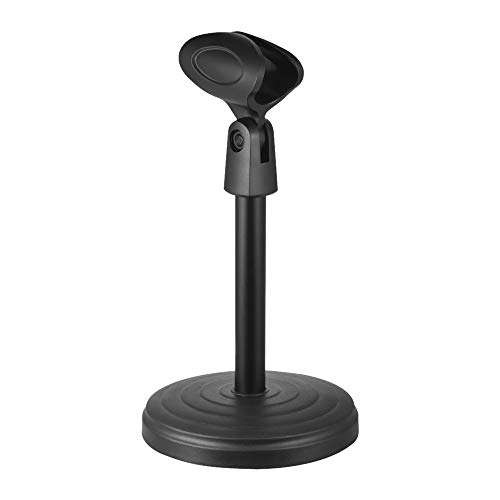 MikrofonständerTragbarer Fester Tischmikrofonständer Mit Clip 205 Mm Höhe Für Besprechungen Vorträge Podcasts Schwarz Hochleistungsmikrofonaufhängung (Size:#1; Color:Black)