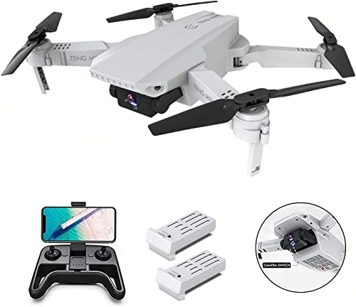 OBEST Drohne mit Kamera, 4K RC Quadcopter mit FPV WiFi Live Übertragung, Optischer Flusspositionierung mit Zwei Kameras, Lange Flugzeit, Flugbahnflug, Gestenfoto, 3D Flips, Headless Modus für Anfänger