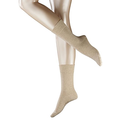 FALKE Damen Socken Sensitive London, 94% Baumwolle, 1 Paar, Beige (Sand Melange 4659), Größe: 35-38