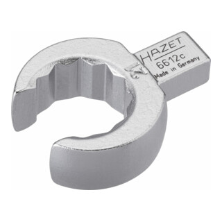 HAZET Einsteck-Ringschlüssel (offen) 6612C-21 Einsteck-Vierkant 9 x 12 mm Außen-Doppel-Sechskant Profil 21