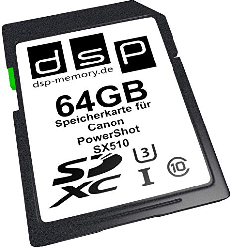 DSP Memory 64GB Ultra Highspeed Speicherkarte für Canon PowerShot SX510 Digitalkamera