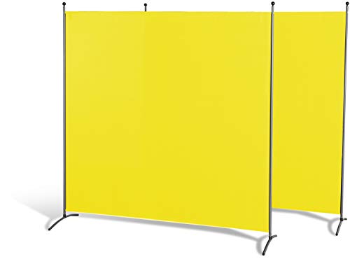 Doppelpack Stellwand 180x180 cm - gelb - Paravent Raumteiler Trennwand Sichtschutz Grasekamp Gelb