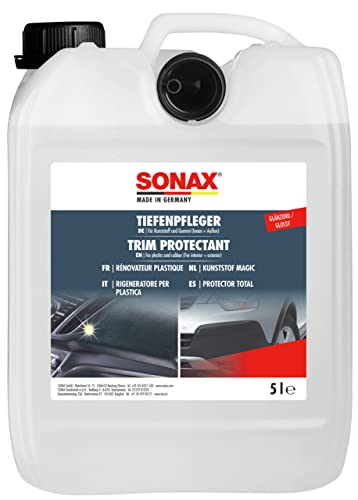 SONAX TiefenPfleger Glänzend (5 Liter) reinigt gründlich Kunststoff und Gummi und hinterlässt eine pflegende glänzende Schicht | Art-Nr. 03805000