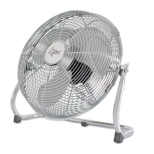 Suntec Wellness 12402 SUNTEC Bodenventilator CoolBreeze 3500 BV [35 cm Ø, 3 Stufen, Turbogebläse, 50 W], chrome, 51 x 45 x 19 cm