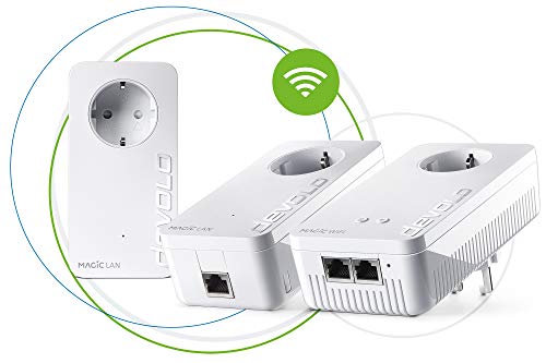 devolo Magic 1-1200 WiFi AC Gaming Kit dLAN 2.0: Ideal für Gaming, 3 Powerline-Adapter für zuverlässiges WLAN ac einfach via Stromleitung durch Wände und Decke