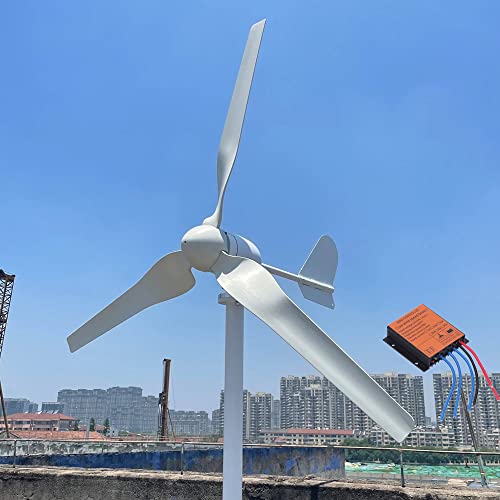 1000W Horizontal Windkraftanlage 12V 24V 48V Permanent Magnet Generator Windräder Windturbine 3-Klinge Windrad Stromerzeugung Komplett Set