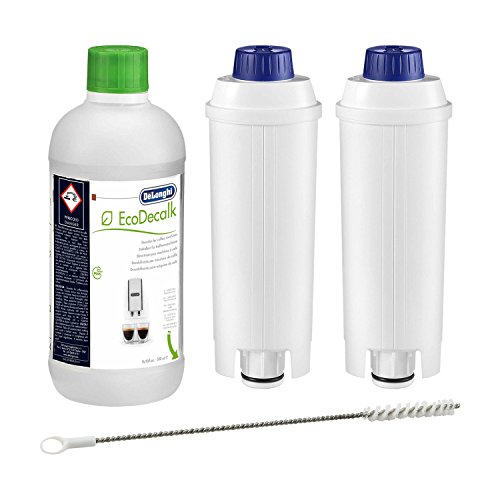 1x DELONGHI EcoDecalk Entkalker + 2x DELONGHI Wasserfilter DLS C002 + 1x DELONGHI Reinigungsbürste (Pipe Cleaner)